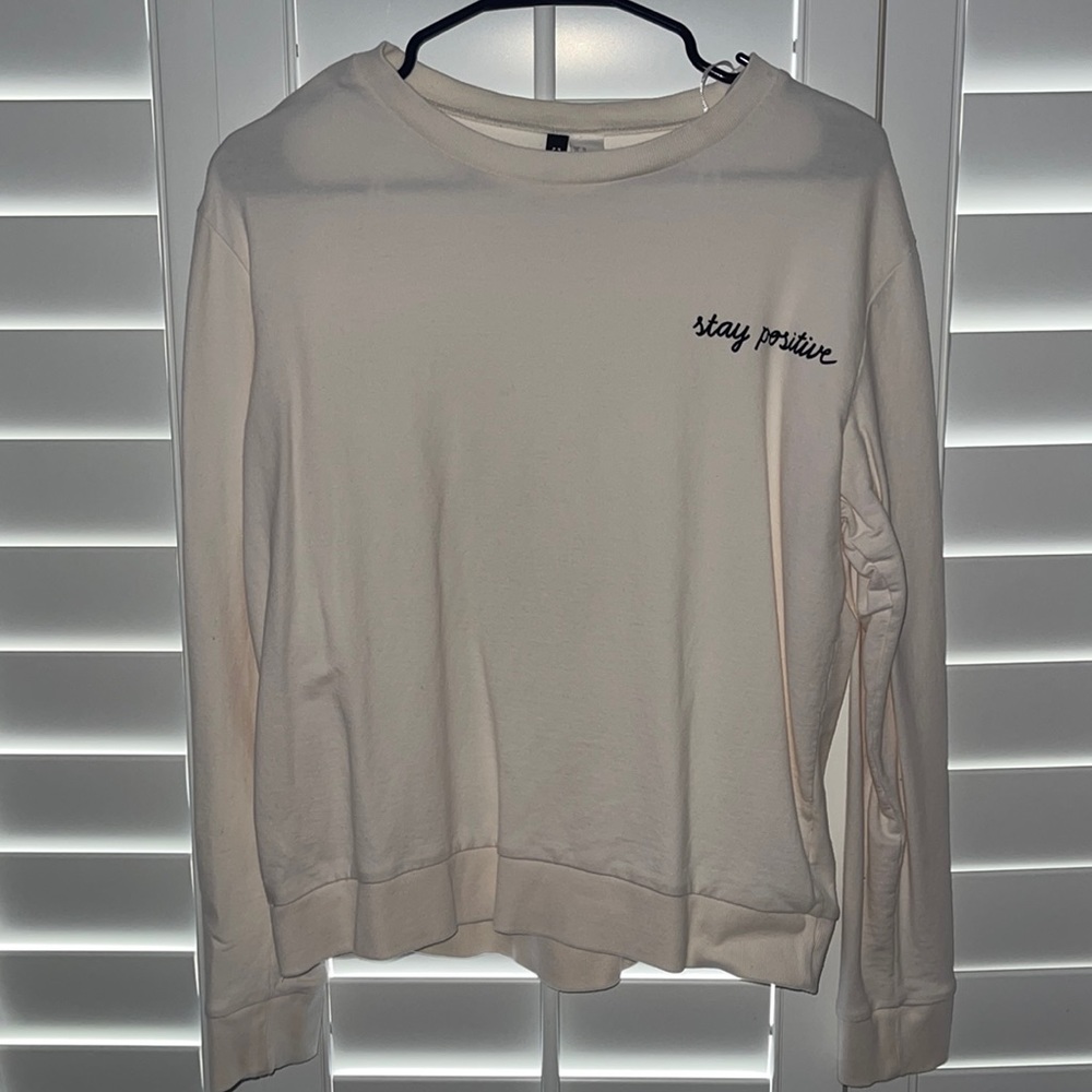 H&M Divided Stay Positive 100% Cotton Womens sz M